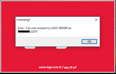Can not Connect To LOGO SERVER Hatası
